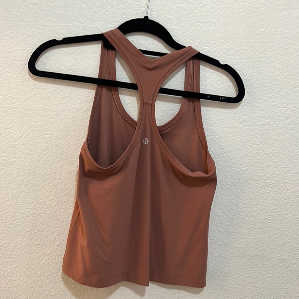 spiced chai lululemon cool racer back tank race length size 6